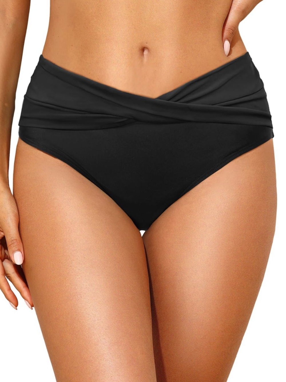 Tempt Me Twist Front Black Bikini Bottoms - Picture 2 of 8